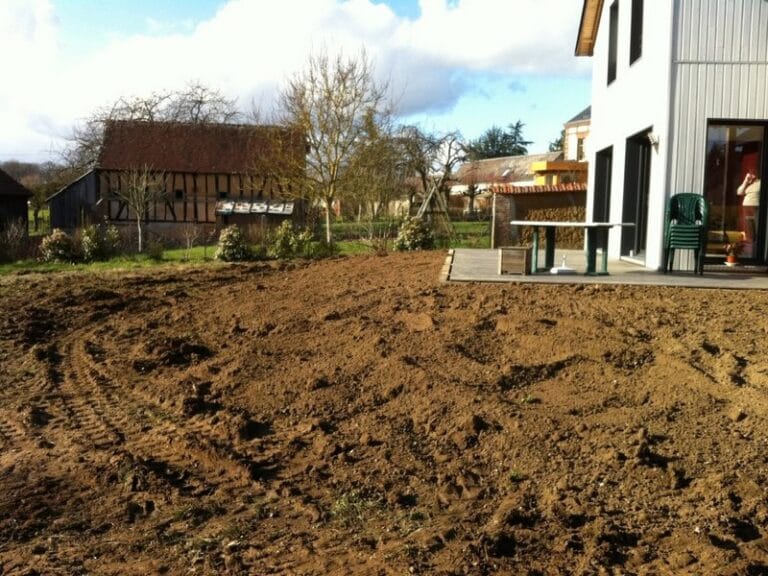 Création jardin et terrasse après