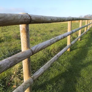 Installation de barrières en bois