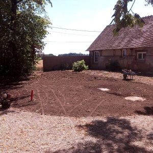 Engazonnement jardin paysager