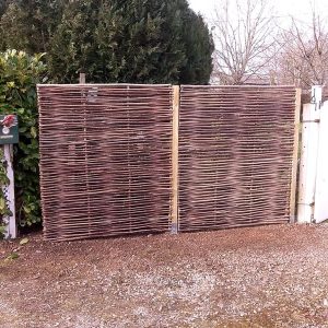 Création de portail en bois tressé